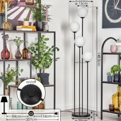 Gastor Lampadaire 30 cm Blanc, 4 lumières