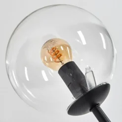 Gastor Lampadaire 30 cm Bois clair, Noir, 4 lumières