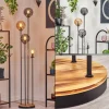 Gastor Lampadaire 30 cm Bois clair, Noir, 4 lumières