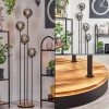 Gastor Lampadaire 25 cm Bois clair, Noir, 4 lumières