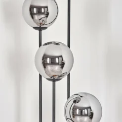 Gastor Lampadaire 25 cm Bois clair, Noir, 4 lumières