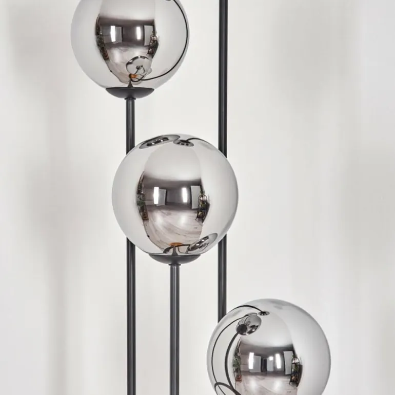 Gastor Lampadaire 25 cm Bois clair, Noir, 4 lumières