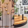 Gastor Lampadaire 25 cm Bois clair, Noir, 4 lumières
