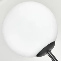 Gastor Lampadaire 30 cm Bois foncé, Noir, 3 lumières