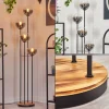 Gastor Lampadaire 30 cm Bois clair, Noir, 4 lumières