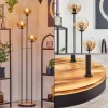 Gastor Lampadaire 30 cm Bois clair, Noir, 3 lumières