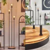 Gastor Lampadaire 30 cm Bois clair, Noir, 3 lumières