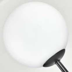 Gastor Lampadaire 30 cm Bois clair, Noir, 3 lumières