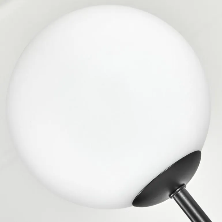 Gastor Lampadaire 30 cm Bois clair, Noir, 3 lumières