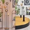 Gastor Lampadaire 30 cm Bois foncé, Noir, 4 lumières