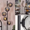 Gastor Lampadaire 33 cm Chrome, Fumé, 5 lumières