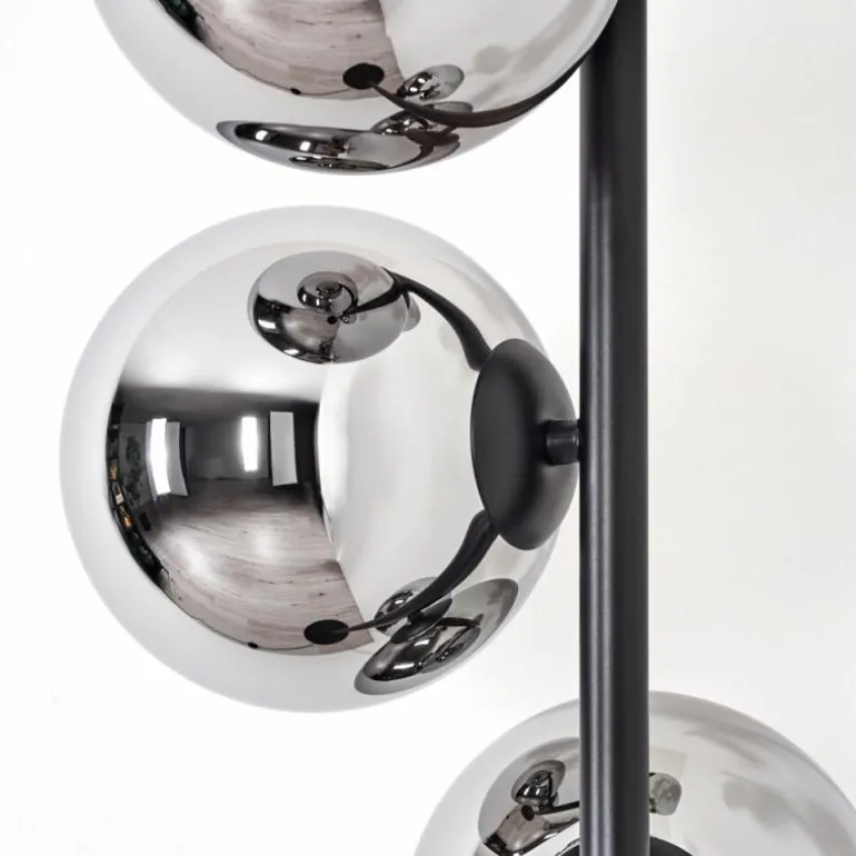 Gastor Lampadaire 33 cm Chrome, Fumé, 5 lumières
