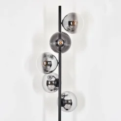 Gastor Lampadaire 33 cm Chrome, Clair, Fumé, 5 lumières
