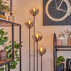 Gastor Lampadaire 30 cm Clair, Fumé, 4 lumières