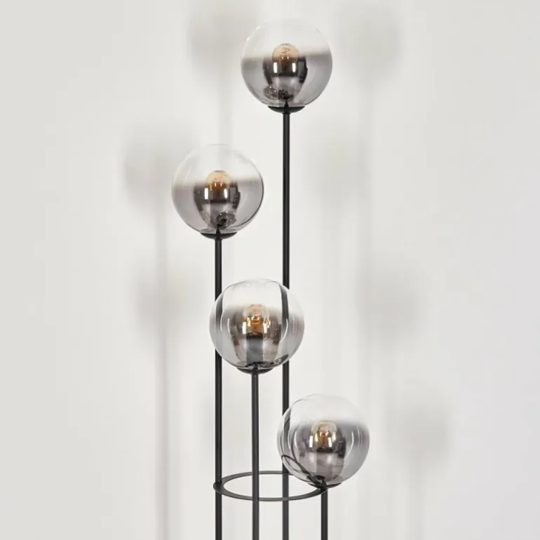 Gastor Lampadaire 30 cm Clair, Fumé, 4 lumières