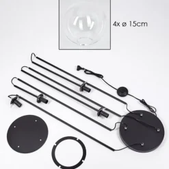 Gastor Lampadaire 30 cm Clair, 4 lumières