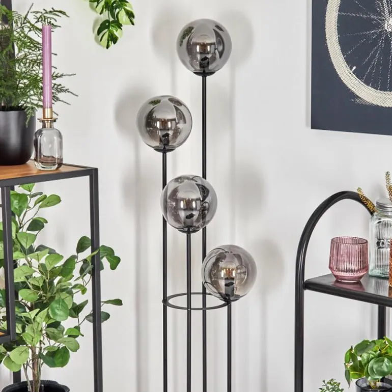 Gastor Lampadaire 30 cm Fumé, 4 lumières