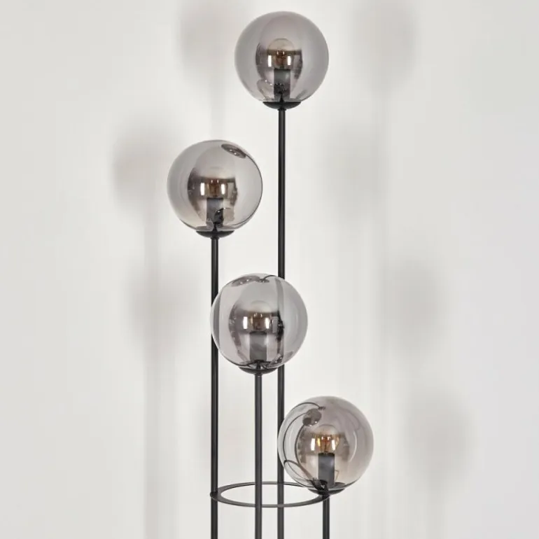 Gastor Lampadaire 30 cm Fumé, 4 lumières