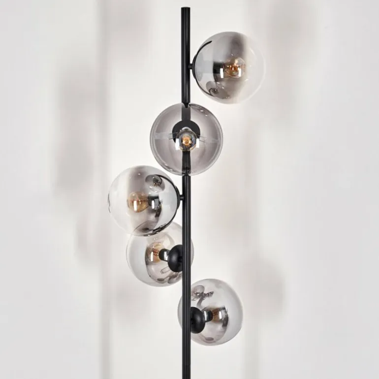 Gastor Lampadaire 33 cm Noir, 5 lumières