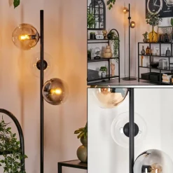 Gastor Lampadaire 31 cm Noir, 3 lumières