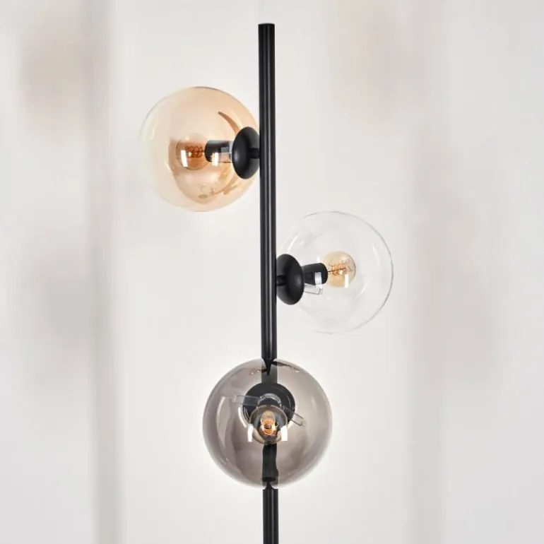 Gastor Lampadaire 31 cm Noir, 3 lumières
