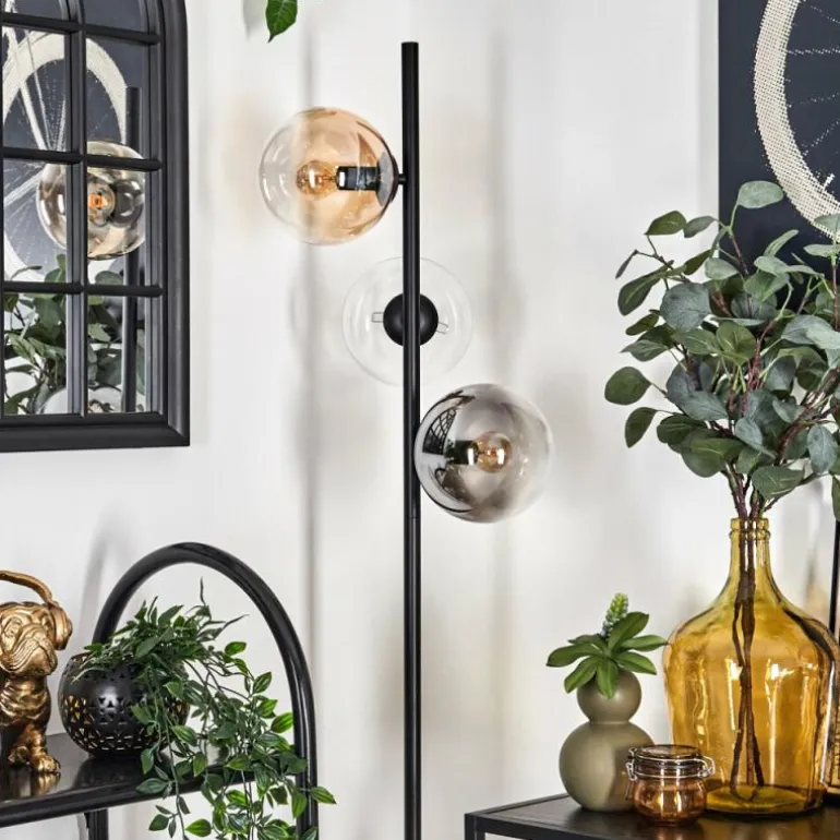 Gastor Lampadaire 31 cm Noir, 3 lumières