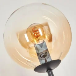 Gastor Lampadaire 25 cm Noir, 3 lumières