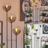 Gastor Lampadaire 30 cm Noir, 3 lumières