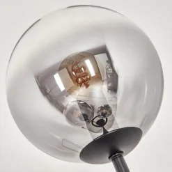 Gastor Lampadaire 30 cm Noir, 3 lumières