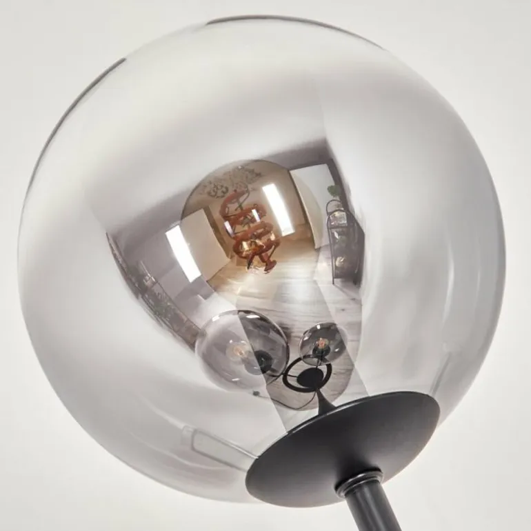 Gastor Lampadaire 30 cm Noir, 3 lumières