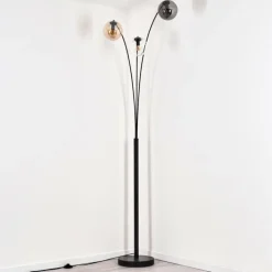 Gastor Lampadaire Ambre, Clair, Fumé, 3 lumières