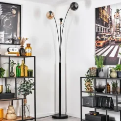 Gastor Lampadaire Ambre, Clair, Fumé, 3 lumières