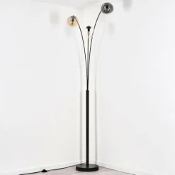 Gastor Lampadaire Ambre, Clair, Fumé, 3 lumières