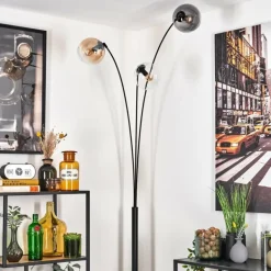 Gastor Lampadaire Ambre, Clair, Fumé, 3 lumières
