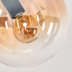 Gastor Lampadaire Ambre, Clair, 3 lumières