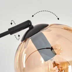 Gastor Lampadaire Ambre, Clair, 3 lumières