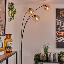 Gastor Lampadaire Ambre, Clair, 3 lumières