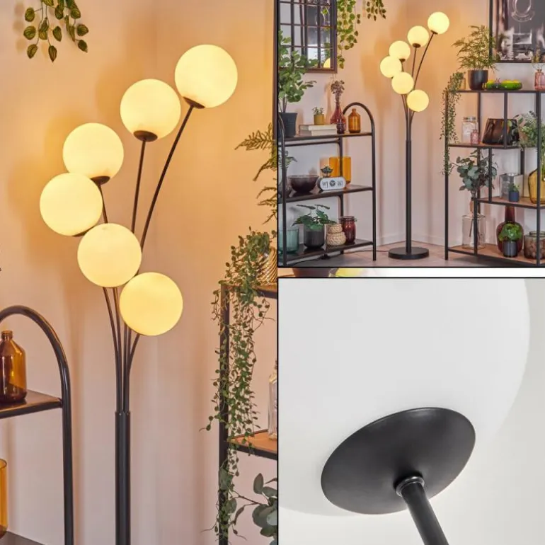 Gastor Lampadaire Blanc, 6 lumières