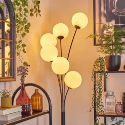 Gastor Lampadaire Blanc, 6 lumières
