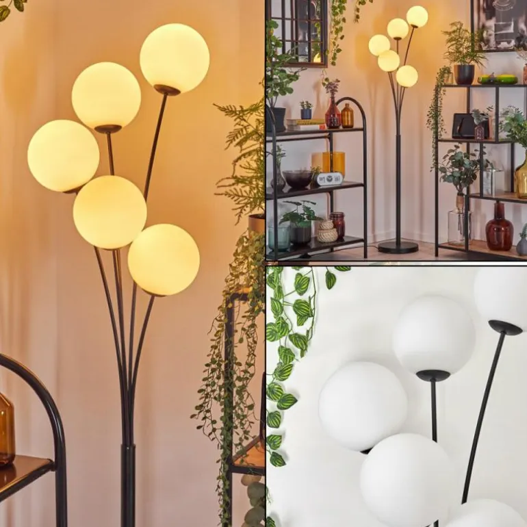 Gastor Lampadaire Blanc, 5 lumières