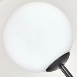 Gastor Lampadaire Bois foncé, Noir, 4 lumières