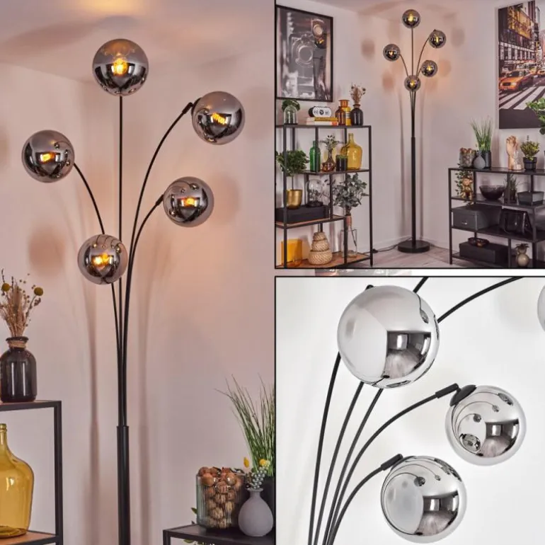 Gastor Lampadaire Chrome, 5 lumières