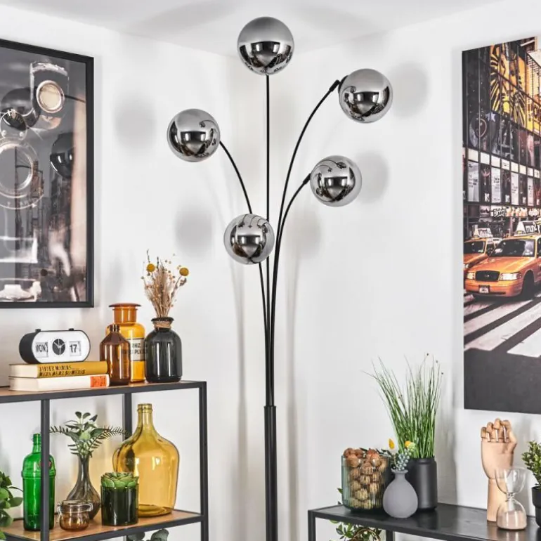 Gastor Lampadaire Chrome, 5 lumières