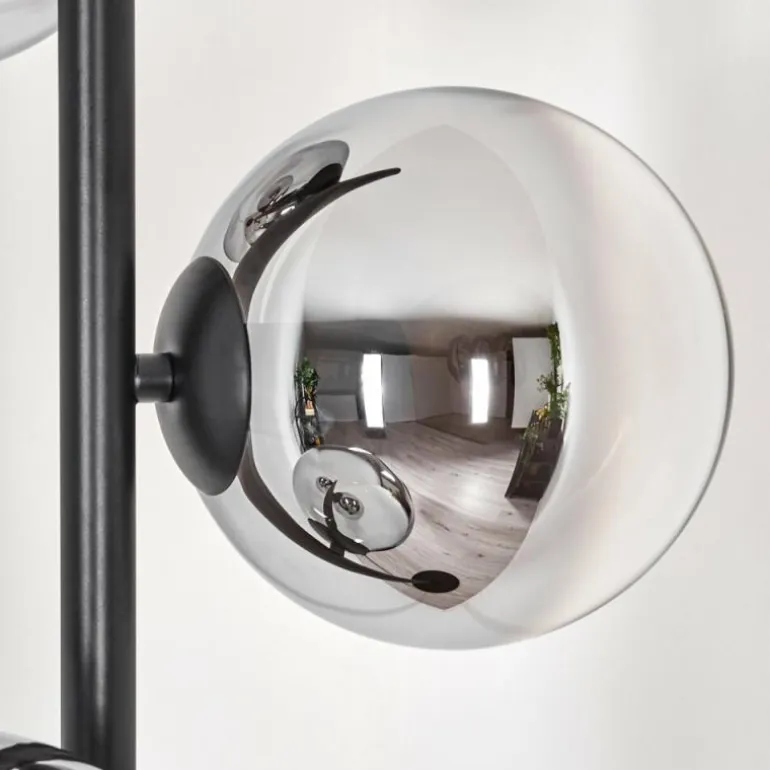 Gastor Lampadaire Chrome, Clair, Fumé, 3 lumières