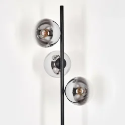 Gastor Lampadaire Chrome, Clair, Fumé, 3 lumières