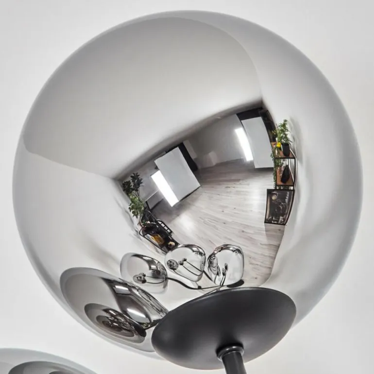 Gastor Lampadaire Chrome, Fumé, 5 lumières