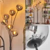 Gastor Lampadaire Chrome, Clair, Fumé, 6 lumières