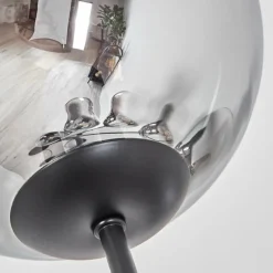 Gastor Lampadaire Chrome, Clair, Fumé, 6 lumières