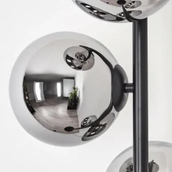 Gastor Lampadaire Chrome, Fumé, 4 lumières