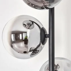 Gastor Lampadaire Chrome, Clair, Fumé, 4 lumières